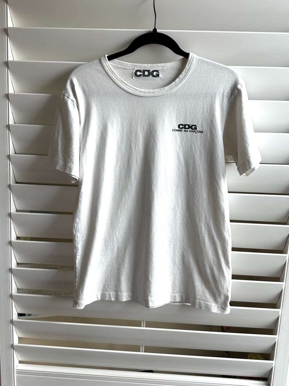 Comme des Garcons CDG White Logo Crew Neck Designer T-Shirt Size-S/M unisex